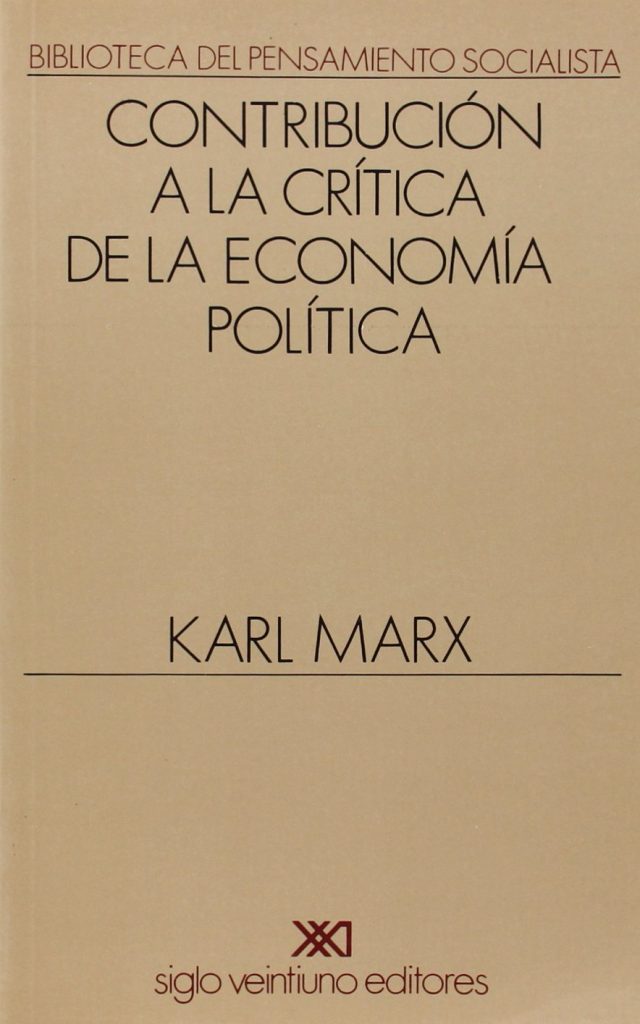 Contribución a la crítica de la economía política